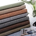 Miniatyrbillede 5 af 5: 1 x Beige Linned Bomuld Sommer Stolhynde - 40 x 40 x 4 cm - Ensfarvet Linned Look - Plet- og Vandafvisende - Med