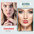 Pikkukuva 3 / 5: 1 kpl Anti Wrinkle Lip Straw kaareva korkea borosilikaatti kirkas