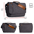 Miniatyrbilde 2 av 5: 17-17,3 tommers Laptop Messenger Bag for Menn og Kvinner Vannresistent