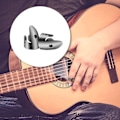 Miniatyrbild 5 av 5: 12 ställbara fingerplektrum gitarrplektrum set inklusive 8 st silver rostfritt stål tumfinger och 4 st plast tumplektrum för gitarr