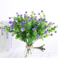 Miniatyrbild 1 av 4: Konstgjorda Blommor Utomhus Falska Plastgröna Växter Inomhus