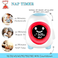 Miniatyrbillede 3 af 5: Børnevækkeur, sødt ur til småbørn, søvntræner med natlys, lydmaskine, temperaturregistrering, lurtimer, digital bordur til pigers og drenges soveværelse, 5,03\"*4,48\"*5,51\"