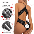 Miniatyrbillede 4 af 5: 1 stk (Sort, L) Sexy Lace Bodysuit til Kvinder Enkeltstykke Frækt