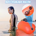 Miniatyrbild 3 av 5: 1 stycke orange uppblåsbar simboj, simbogseringsboj synlig