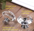 Set med 2 30mm (Klar Diamant + Krombas) Kristallglas