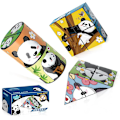 Miniatyrbillede 1 af 8: 3-pak søde panda magiske terninger, 3D uendelighedsstjerne terning magnet fidget legetøj, puslespilsterninger til børn og voksne