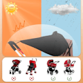 Miniatyrbillede 5 af 5: Solsejl til Barnevogn, Kaleche Solsejl til Pram Carrycot, UV