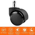 Miniatyrbilde 3 av 5: 5 stk Kontorstol 360° Svingbar Hjul Design Dobbelt Hjul Sving