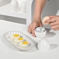 Miniatyrbilde 3 av 5: Mikrobølgeovn Eggkoker, Mikrobølgeovn Eggdamper - Mikrobølgeovn Eggkoker - Rask Eggkoker for Hardkokte og Myke Egg, Eggkoker, Kjøkkenutstyr