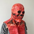 Miniatyrbillede 4 af 5: Halloween skræmmende dobbeltlags bevægelig lædermaske 1 stk.