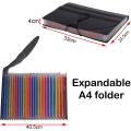 Miniatyrbillede 2 af 5: A4 Dokumentsorter, 24 Rum Accordion Binder, Udvidbar