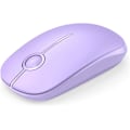 Miniatyrbillede 1 af 5: Trådløs Mus, 2.4G Slank Bærbar Computermus med Nano-modtager til Notebook, PC, Laptop, Computer (Lyselilla)