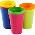 Miniatyrbild 2 av 5: Plastkoppar, 7 stycken stapelbara 200ml, återanvändbara plast