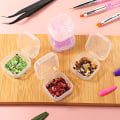 Miniatyrbillede 5 af 5: 6 stk. Mini Gennemsigtige Plastikperle Opbevaringsbeholdere til