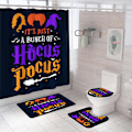 Miniatyrbillede 1 af 4: Hocus Decor Pocus 4-delt Bruseforhængssæt med Skridsikker