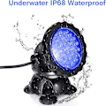 Pikkukuva 2 / 5: Lammikkovalot Uima-allasvalot Puutarhavalot 4kpl 36Led 12W RGB Vedenalainen Valo RF Kaukosäätimellä Terässeinälle Maanpäällinen Uima-allas - IP68 Vedenpitävä 7