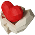 Miniatyrbilde 1 av 4: 1 stk 3D Origami Hjerte 3D Origamipapir 3D Papirmodell
