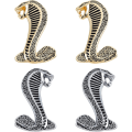 Pikkukuva 1 / 5: 4 kpl 95x59mm 3D Cobra Snake -tarratarrat 3D-embleemitarrapaketti Auto