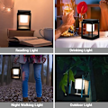 Miniatyrbillede 4 af 5: Udendørs bordlampe, bærbar genopladelig solcellelampe