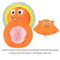Pikkukuva 4 / 5: Oranssi Piirretty - Vauvan Auringonhattu Unisex Taitettava UV-Suoja