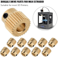 Miniatyrbild 2 av 5: Mässing Extruderhjul 26/40 Tänder 10st Mässing Extruderhjul för C