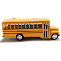 Miniatyrbild 4 av 5: Gul Skolbuss 5\" Die Cast Metallmodell Leksaksbil