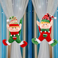 Miniatyrbild 4 av 5: 2 stycken juldekorationer för hemmet, tygkonst,