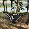Miniatyrbilde 1 av 5: Stor luftcamping hengekøye, 3-timers bærbar hengekøye for flere personer