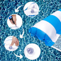 Miniatyrbild 4 av 5: 1 Stycke Blå Vattenhängmatta Uppblåsbar Säng Pool Lounger Flytande