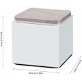 Miniatyrbild 2 av 5: 4 st möbelhöjare, sängbenshöjare, sänghöjare, stålmöbelhöjare, för soffbord, skåp, soffor, möbler, sidobord (vit), 60X52mm