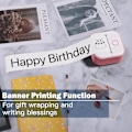 Pikkukuva 5 / 5: Mini-lämpötulostin - Taskukokoinen langaton Bluetooth-kannettava mobiilikuittikirjoitin, yhteensopiva iOS:n ja Androidin kanssa