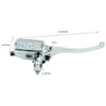 Miniatyrbillede 2 af 5: 22Mm Motorcykel Hydraulisk Bremsestyring Koblingsgreb Krom