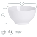 Miniatyrbillede 2 af 5: Argon Tableware Hvide Ris- og Dessertbowle - 128mm (5 tommer) -