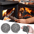 Miniatyrbild 2 av 5: 8mm Svart Spis Eldrep Fiberglasrep Tätning 2m Längd Vedspis Loggbrännare Hög Temperatur Spis Tätningsrep
