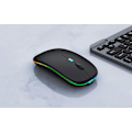 Miniatyrbillede 2 af 5: 1 sort genopladelig trådløs mini LED mus