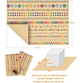 Miniatyrbillede 3 af 5: Kraft Gavepapir, 6 stk 50 * 70 CM Brun Papir Gaveindpakning,