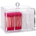 Miniatyrbillede 1 af 5: 1 stk Transparent Akryl Makeup Opbevaringsbomuldboks til Bomuld