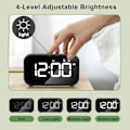 Miniatyrbild 4 av 5: LED Digital Väckarklocka med Snooze-funktion, 2 Alarm, 12/24H