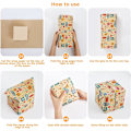 Miniatyrbild 5 av 5: Kraft Presentpapper, 6 st 50 * 70 CM Brun Papper Presentinslagning,