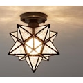 Miniatyrbillede 3 af 3: Sort Stjerne Diamant Loftlampe Ganglampe Korridorlampe
