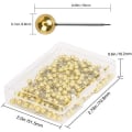 Miniatyrbillede 2 af 4: 800 Stykker Push Pins Hovedkort Push Pins Kort Thumbtack Hoved Pin