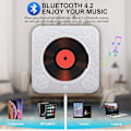 Miniatyrbild 2 av 3: Bärbar CD-spelare, Bluetooth, väggmontering, integrerad Hi-Fi-högtalare, ljudhögtalare för hemmet med fjärrkontroll, FM-radio