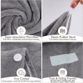 Miniatyrbillede 2 af 5: 3 Pak Superabsorberende Mikrofiber Håndklæder med Knapper til
