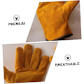 Miniatyrbillede 5 af 5: Isoleringshandsker Håndvarmere Opvarmede Brænder Svejsere Votter Tilbehør Resistente Orange, 1 Par