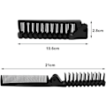 Miniatyrbillede 2 af 5: 3 stk. (Sort) Foldbar Hårbørste og Kam, Plastik, Bærbar
