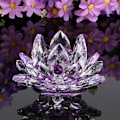 Miniatyrbild 4 av 5: Kristall Lotusblomma, dia 100mm - för Heminredning, Perfekt Present