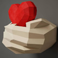 Miniatyrbilde 2 av 4: 1 stk 3D Origami Hjerte 3D Origamipapir 3D Papirmodell