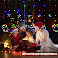 Miniatyrbilde 4 av 5: Julepynt, Julevindulys, 138 LED Multicolor Lyslenke Fjernkontroll 8 Blinkende Moduser Ledningsdrevet