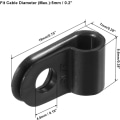 Miniatyrbillede 5 af 5: sourcing map 200 stk R-type nylon kabelclips til ledningsstyring