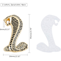 Miniatyrbilde 2 av 5: 4 stk 95x59mm 3D Cobra Snake Emblem Klistremerker Dekal Badge Kit Auto